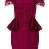 Marchesa Laser Cut Ruffles Ckt Drs in Purple - Lyst