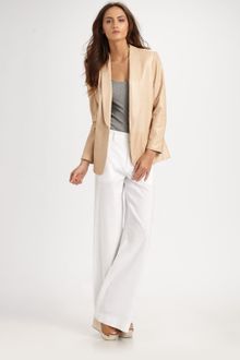Vince Stretch Linen High-waisted Wide-leg Pants - Lyst