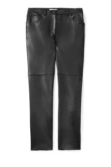Acne Stone Black Leather Trousers - Lyst