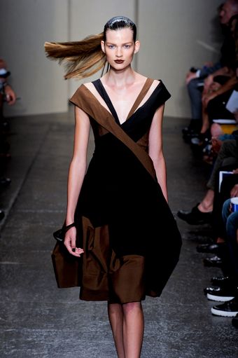 Donna Karan New York Spring 2012 Colour-Block Dress - Lyst