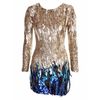 Matthew Williamson Liquid Sequin Dress in Gold - Lyst