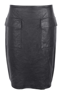 3.1 Phillip Lim Black Leather Pencil Skirt - Lyst