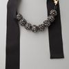 3.1 Phillip Lim Rhinestone Embroidered Circle Bead Necklace in Black - Lyst