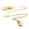 Bijouxbar By Vivien Frank Tiny Gold Initial Necklace in Gold - Lyst
