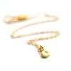 Bijouxbar By Vivien Frank Tiny Gold Initial Necklace in Gold - Lyst