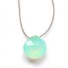 Bijouxbar By Vivien Frank Wish Necklace with Chalcedony and Silk in Blue (gray) - Lyst