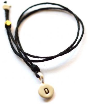 Bijouxbar By Vivien Frank Tiny Hand Stamped Initial Bracelet - Lyst