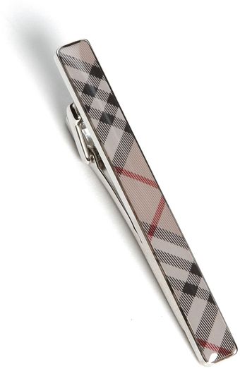 Burberry Check Enamel Tie Bar - Lyst