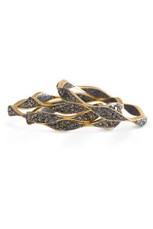 Chamak By Priya Kakkar Wavy Bangles (set Of 4) - Lyst