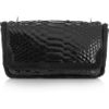 Christian Louboutin Artemis Glossedpython Shoulder Bag in Black - Lyst