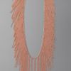 Fallon Jewelry Chain Fringe Necklace in Pink (rose) - Lyst