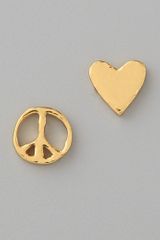 Gorjana Peace & Heart Studs