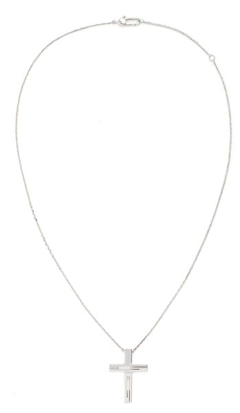 Gucci Branded Cross Pendant Necklace in Silver for Men (nickle) - Lyst