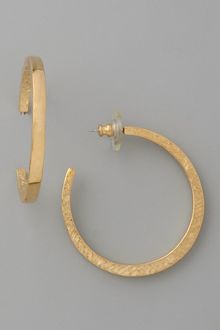 Kenneth Jay Lane Textured Hoop Earrings - Lyst