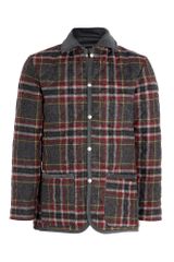 Lavenham Grey Plaid Tweed Halesworth Quilt Jacket
