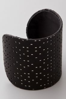 Maison Martin Margiela Leather and Brass Cuff - Lyst