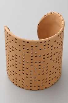 Maison Martin Margiela Leather and Brass Cuff - Lyst