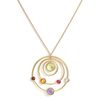 Marco Bicego Jaipur Multi Circle Pendant Necklace in Gold (yellow gold/ multi) - Lyst