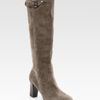 Michael By Michael Kors Burke Suede Kneehigh Boots in Brown - Lyst