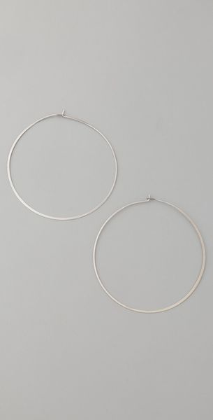 Michael Kors Whisper Hoop Earrings in Silver - Lyst