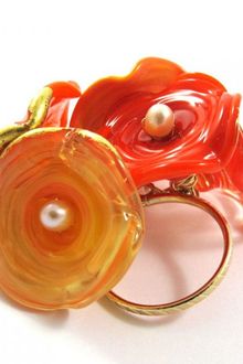 Sari Glassman Fairy Flowers Lampwork Ring - Lyst