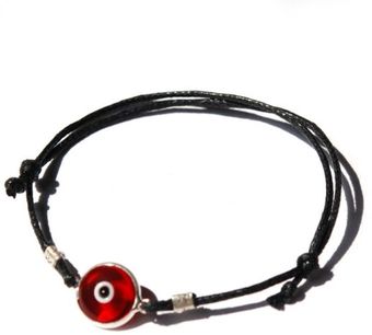 Toosis Red & Black Evileye Bracelet - Lyst