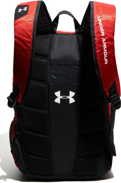 under armour red and black backpack