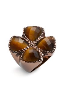 Ariella Collection Clover Cats Eye Ring - Lyst