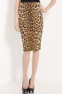Blumarine Leopard Print Pencil Skirt - Lyst