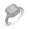 Bony Levy Bridal Pavé Diamond Semi Mount Ring (nordstrom Exclusive) in Silver (white gold) - Lyst