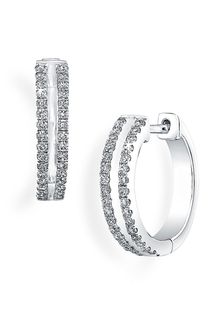 Bony Levy Split Diamond Hoop Earrings - Lyst