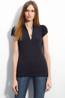 Burberry Brit Puff Sleeve Polo - Lyst
