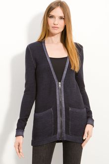 Burberry Brit Zip Front Cardigan - Lyst