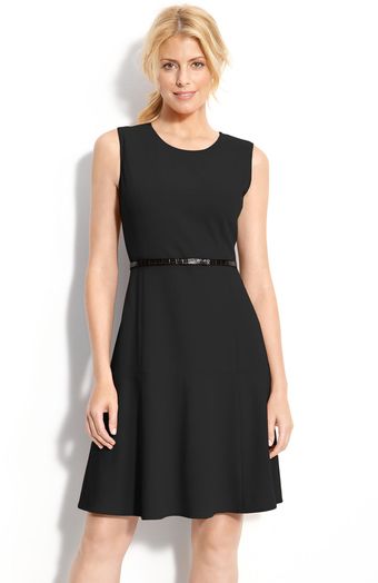  Belted Sleeveless Dress 