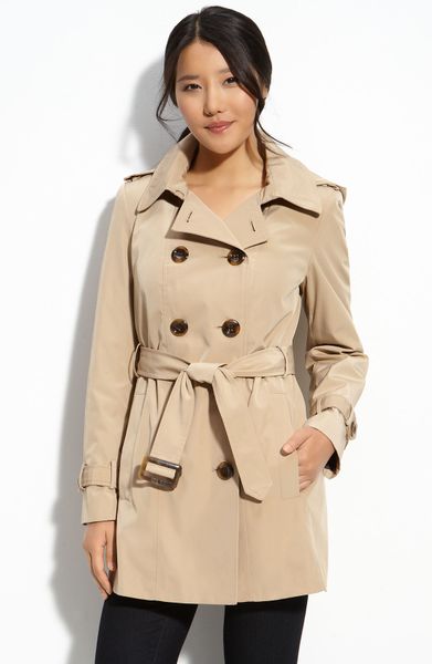 Calvin Klein Trench with Zip Out Lining in Khaki - Lyst