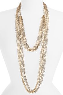 Cara Accessories Multi Row Chain Necklace - Lyst