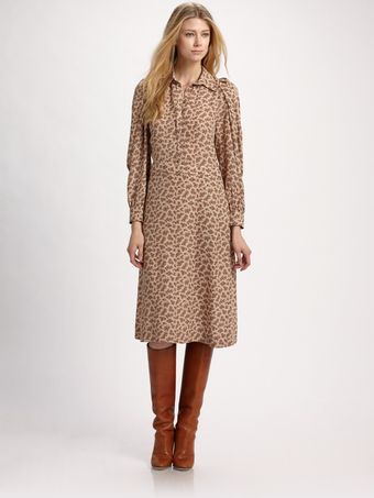 Chloé Paisley Silk Shirtdress - Lyst