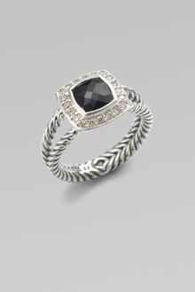 David Yurman Diamond, Black Onyx & Sterling Silver Ring - Lyst