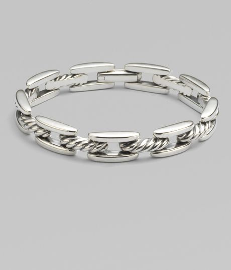 David Yurman Sterling Silver Link Bracelet in Silver for Men
