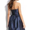 Eliza J Strapless Taffeta Dress in Blue (navy) - Lyst