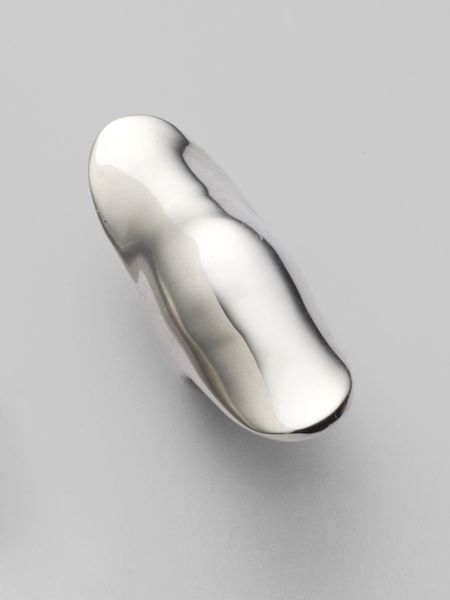 Elizabeth And James Sterling Silver Long Knuckle Ring in Silver
