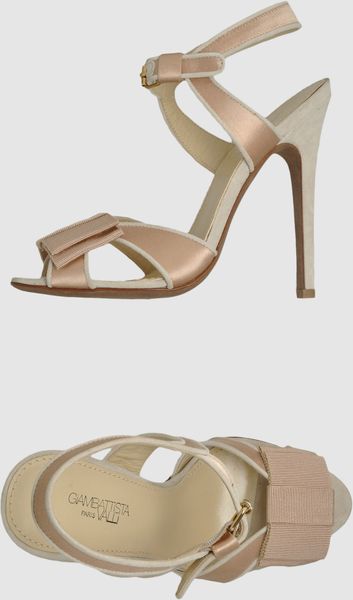Giambattista Valli High Heeled Sandals in Gold (beige) - Lyst
