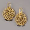Gurhan Black Diamond Circle Earrings in Gold - Lyst