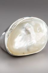 Ippolita Scultura Ring with Diamonds, Mother-of-pearl