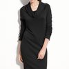James Perse Cowl Neck Sweatshirt Dress in Black - Lyst