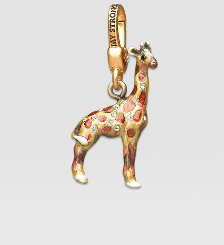 Jay Strongwater Giraffe Charm in Gold - Lyst