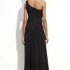 Js Boutique Flower Trim Matte Jersey Gown in Black - Lyst