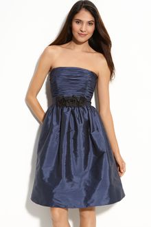 Js Boutique Strapless Taffeta Dress - Lyst