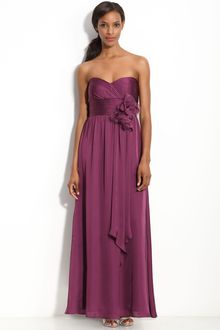 Js Collections Strapless Chiffon Gown - Lyst