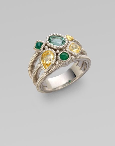 Judith Ripka Green Quartz, Green Chalcedony, Canary Crystal Sterling ... Judith Ripka Green Quartz, Green Chalcedony, Canary Crystal Sterling ...